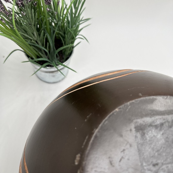 Handmade Wooden Bowl 5 inch Thai Carved Large Bowl Not Wash Or Airtight - Picture 9 of 12